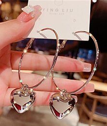 abordables -Femme Boucles d'oreille Mode Extérieur Cœur Boucle d'oreille