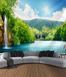 halpa -metsä maisema vesiputous roikkuu kuvakudos seinä taide suuri kuvakudos seinämaalaus sisustus valokuva tausta peitto verho koti makuuhuone olohuoneen sisustus