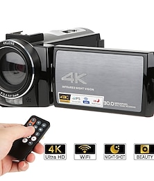 preiswerte -3-Zoll-High-Definition-4K-Videokamera, 16-facher Zoom, Handheld-DV, IR, Infrarot-Nachtsicht, digital, Heimreise, Konferenz, Live (US 100–240 V), qic