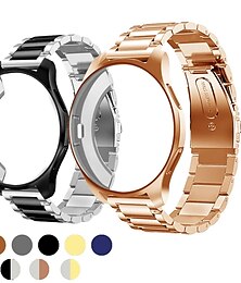 economico -Cinturino per orologio  per Samsung Galaxy Watch 6 5 4 40/44mm Watch 6 Classic 43/47mm Watch 5 Pro 45mm Watch 4 Classic 42/46mm 3 41mm Acciaio inossidabile Sostituzione Cinghia con caso Cinturino