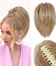 abordables -chignons Chignon Queue de cheval avec griffe Cheveux Synthétiques Pièce de cheveux Extension des cheveux Droit Soirée Usage quotidien Soirée & Evénement A1 A2 A3