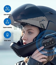 preiswerte -LX2 BT Motorradhelm-Headset, kabellose Rauschunterdrückung, 1200-mA-Akku-Headset, wasserdicht, unterstützt Freisprechen, Anrufmusik, Motorrad-Kopfhörer