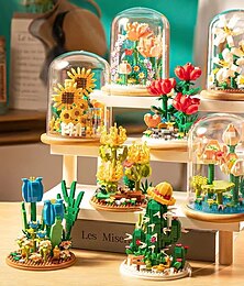 olcso -nőnapi ajándékok építőkockák virágcserepek rózsák és halhatatlan virágok összeállítása barkácsolás apró részecskék építőkockák kreatív asztali dekorációs játékok anyák napi ajándékok anyának