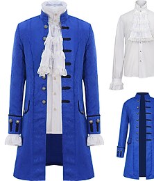 economico -Retrò Vintage Vittoriano Medievale Abiti Camicia Trench Vampiro Costume Per uomo Reale Halloween Carnevale Feste Mascherata Carnevale di Venezia Adulti Cappotto Camicia Tutte le stagioni