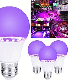 halpa -2kpl 1kpl led musta uv halloween violetti hehkulamppu 9.5w mustan lampun vaihto jopa 100w musta valo uva taso 385-400nm a19 pelottava halloween tunnelma