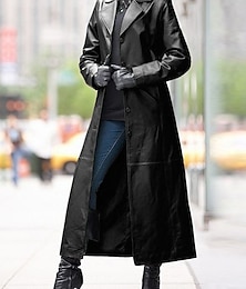 お買い得  -女性用 コート アウトドア ボタン 平織り 防水 ストリートファッション レギュラー アウターウェア 長袖 秋 ブラック S
