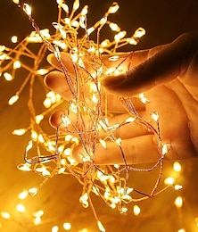 billige -jule led fyrverkeri lysstreng 3m 100leds 6m 200leds 8 moduser belysning batteridrevet led kobbertråd lys til juletre bryllupsfest ferie hjemmedekorasjon