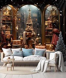 economico -Decorazioni Natalizie Albero Appeso Arazzo Arte Della Parete Natale Grande Arazzo Decorazione Murale Fotografia Sfondo Coperta Tenda Casa Camera Da Letto Soggiorno Decorazione