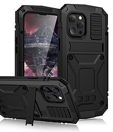 お買い得  -電話 ケース 用途 iPhone 15 Pro Max iPhone 14 13 12 11 Pro Max Plus Mini 防水 フルボディーケース 鎧 軍用グレードの保護 フロントスクリーンガラスフィルム付き メタル シリコーン