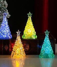 economico -Luce decorativa festiva Candela elettronica luminosa Albero di Natale Ornamento da tavolo Atmosfera festiva Decorazione per finestra Luce notturna