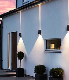 abordables -Campestre Iluminación para pared exterior Al Aire Libre Metal Luz de pared IP65 110-120V 220-240V 6 W