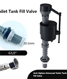 levne -fluidmaster 400a antisifon univerzální napouštěcí ventil WC nádržky černý