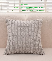 abordables -Coussins décoratifs en velours côtelé, housse de coussin pour canapé, grande bande de graisse, taie d'oreiller rayée de couleur unie, 1 pièce, bleu, vert sauge, violet, jaune