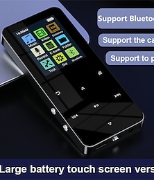 baratos -Q8 com Bluetooth 5.0 MP3 Player Tela de toque completa de 1,8 polegadas 4GB 8GB 16GB 32GB MP4 Player Leitor de música com alto-falante embutido Gravador de rádio FM