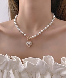 cheap -1PC Pendant Necklace For Women's Wedding Party Evening Gift Alloy Classic Heart