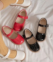 cheap -Boys Girls' Flats Daily PU Little Kids(4-7ys) Toddler(2-4ys) Daily Black White Red Summer Spring Fall