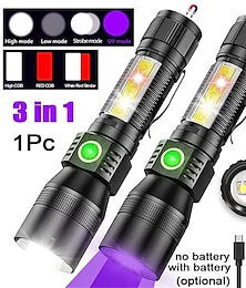 economico -torcia uv luce ultravioletta torcia ricaricabile multifunzionale torcia a led magnetica zoomabile rilevamento macchie luce nera