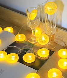 economico -elegante festa di ricevimento di nozze 3 metri 20 luci a forma di fetta di limone stringa di luci per interni ed esterni decorazione del giardino del cortile del matrimonio