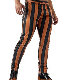 economico -Per uomo Pantaloni Chino Pantaloni chino Tasche Banda Comfort Traspirante Esterno Giornaliero Per uscire Di tendenza Informale Arancione Verde