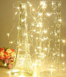 Χαμηλού Κόστους -2m Φώτα σε Κορδόνι 20 LEDs SMD 0603 1pc Κόκκινο Μπλε Κίτρινο Ημέρα του Αγίου Βαλεντίνου Χριστούγεννα Χριστουγεννιάτικη διακόσμηση γάμου Μπαταρίες Powered