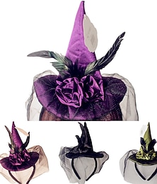 abordables -Chapeau de Sorcière Adultes Femmes Halloween Carnaval Halloween Costume Facile pour la Nuit de Walpurgis