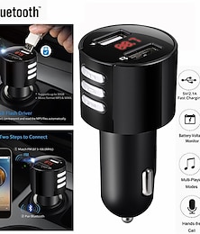 halpa -langaton bluetooth 5.0 auto fm lähetin mp3 musiikkisoitin aux radio sovitin kaksois usb laturi handsfree autosarjat