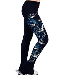 preiswerte -Hosen für den Eiskunstlauf Damen Mädchen Eislaufen Unten Schwarz elastisch Ausbildung Wettbewerb Eiskunstlaufkleidung warm Eislaufen Eiskundstlauf