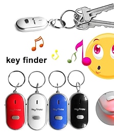 cheap -LED Whistle Key Finder Flashing Beeping Sound Control Alarm Anti-Lost Key Locator Finder Tracker with Key Ring