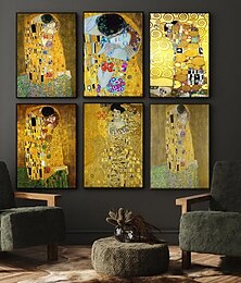 preiswerte -Berühmte Gustav Klimt Wandkunst Leinwand Der Kuss Adele Bloch Bauer Drucke und Poster Bilder Dekorative Stoffmalerei für Wohnzimmer Bilder ohne Rahmen