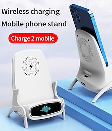 economico -Caricatore senza fili 15 W Potenza di uscita 2 Porto Supporto di ricarica wireless CE Ricarica wireless veloce A calamita Per Cellulari