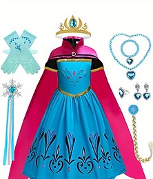 Χαμηλού Κόστους -Frozen Παραμυθιού Πριγκίπισσα Άννα Φόρεμα κορίτσι λουλουδιών Στολή θεματικού πάρτι Φορέματα από Τούλι Κοριτσίστικα Στολές Ηρώων Ταινιών Στολές Ηρώων Απόκριες Μπλε 1 Μπλε Απόκριες Μασκάρεμα