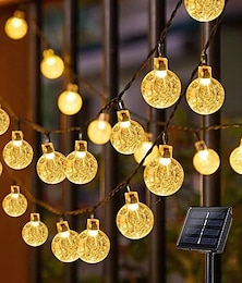 お買い得  -5メートル ストリングライト 30 LED EL 温白色 ホワイト マルチカラー グローブ / ボールストリングライト ソーラー駆動 ウェディング クリスマスの飾り 5 V