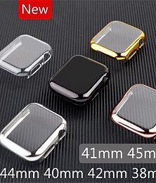 halpa -Yhteensopiva Apple Watch Series 8 7 45mm / Series 8 7 41mm / Series 6 5 4 SE 44mm / Series 6 5 4 SE 40mm / Series 3 2 1 42mm Kaikin puolin suojaava Iskunkestävä TPU Katsella Kansi