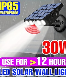 preiswerte -LED Außenwandleuchte Solarlampen 1 Stück Sicherheitslicht, 3000 lm, wandmontiertes Solarpanel, 5 V, Energielampe für die Wand im Freien, 3 Modi, Lichtsensor/Bewegungssensor, IP65, wasserdicht