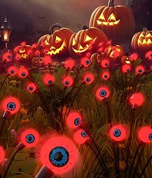 preiswerte -Solar-Halloween-Dekorationen für den Außenbereich, gruselige Augapfel-Lichter, 1 Packung, 8/10 LEDs, Halloween-Dekoration, wasserdichte LED-Dekorationsleuchten für den Außenbereich, für Halloween, Garten, Hof, festliche Dekoration und gruselige Beleuchtun