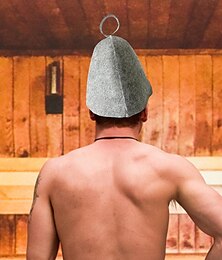 economico -Cappello da sauna anti-calore addensare feltro di lana cuffia per la doccia asciugamano rapidamente uomo donna berretto in raso cappello per capelli sauna notturna accessori per il bagno