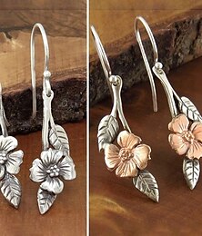abordables -Mujer Pendientes Moda Exterior Hoja Arete
