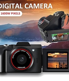 ieftine -16mp 1080p cu ecran flip camera selfie camera video cu zoom digital pentru vlogging