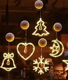 abordables -0,3 m Guirlandes Lumineuses Accessoires lumineux de Noël 10 LED EL 3 pièces 1 pc Blanc Chaud Lumières de vacances Lumières de lune étoile Intensité Réglable Soirée Vacances Alimenté par des piles