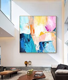cheap -100% Hand Painted textured Oil Painting Wall Colorful art Handmade colorful painting large canvas art fashion art Home Decoration Decor Rolled Canvas No Frame Unstretched