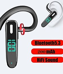 abordables -1pc longue standy entreprise écouteur bluetooth 5.3 crochet d'oreille écouteur affichage de puissance LED casque antibruit bluetooth casque pour smartphone