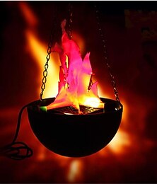 preiswerte -Hängendes Flammenlicht, Halloween-LED-Fake-Feuerflamme, simuliertes Flammeneffektlicht, 3D-Lagerfeuer-Herzstück für Weihnachtsfeiern, Nachtclubs (hängende Flamme)