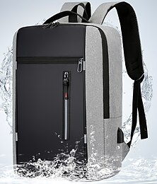economico -Zaino da donna da uomo da 1pc con porta di ricarica USB borsa per computer da pendolare per viaggi d'affari uso quotidiano zaino per laptop zaino multifunzionale per studenti di grande capacità