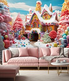 economico -casa di candyland arazzo appeso arte murale grande arazzo decorazione murale fotografia sfondo coperta tenda casa camera da letto soggiorno