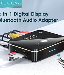 זול -2in1 bluetooth 5.0 מקלט משדר fm stereo aux 3.5mm jack rca דיבורית אופטית שיחה nfc wireless bluetooth מתאם שמע טלוויזיה