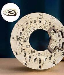 cheap -Wooden Melody Tool, Circle Wooden Wheel And Musical Educational Tool, Circle Of Fifths Wheel, Chord Wheel For Musicians, Musical Instruments Accessories, For Notes, Chords And Key Signature