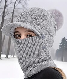 abordables -Mujer Gorro de  Esquí Pasamontaña para Esquí Al aire libre Invierno Mantiene abrigado Resistente al Viento Sombrero para Esquí Camping / Senderismo Snowboard Deportes de Invierno
