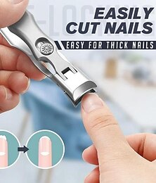 cheap -Ultra Sharp Stainless Steel Nail Clippers, Fingernail & Toenail Clippers Splash Proof Nail Clippers Luxury Nail Cutter for Thick Nails