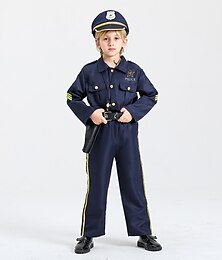 economico -Da ragazzo Poliziotto / Poliziotta Costume cosplay Per Halloween Mascherata Per bambini Superiore Pantaloni Altri accessori