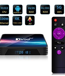 ieftine -tv98 android 11.0 cutie tv quad core v11 8gb 16gb 2.4g/5g dual-band wifi player media 4k set-top televiziune digitală lan 100m/1000m